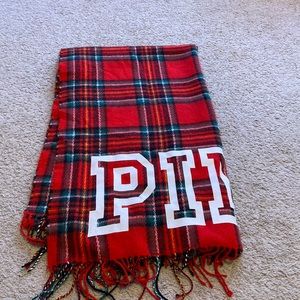 Plaid pink scarf